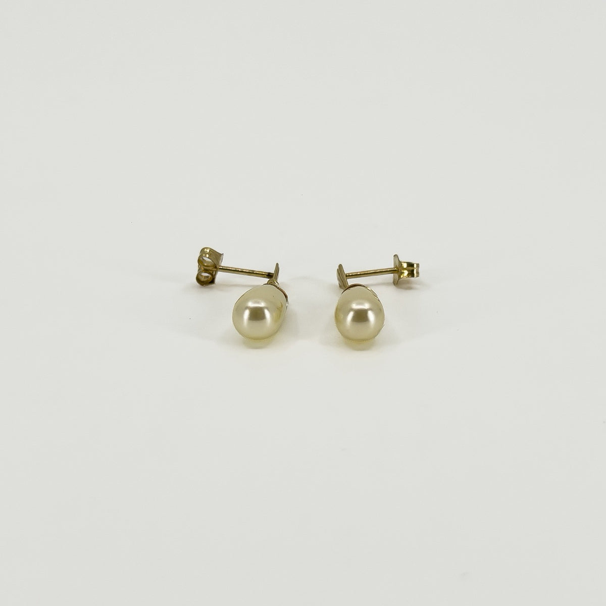 Vintage 9ct Gold Pearl Drop Earrings 375