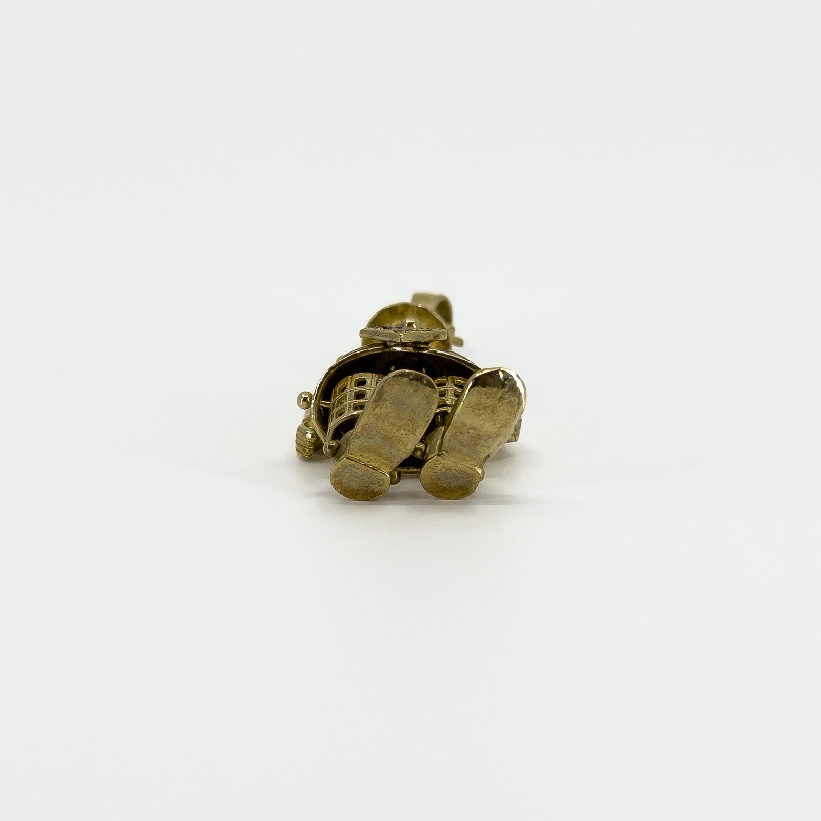 Large Chunky Vintage 9ct Gold Articulated Clown CZ Pendant 375 (1996)