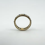 Vintage 9ct Gold Blue & White Spinel Full Eternity Band / Ring Size Q