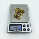 Vintage 9ct Gold Chunky Fancy Links 8” Bracelet 375 (London 1974) 14g