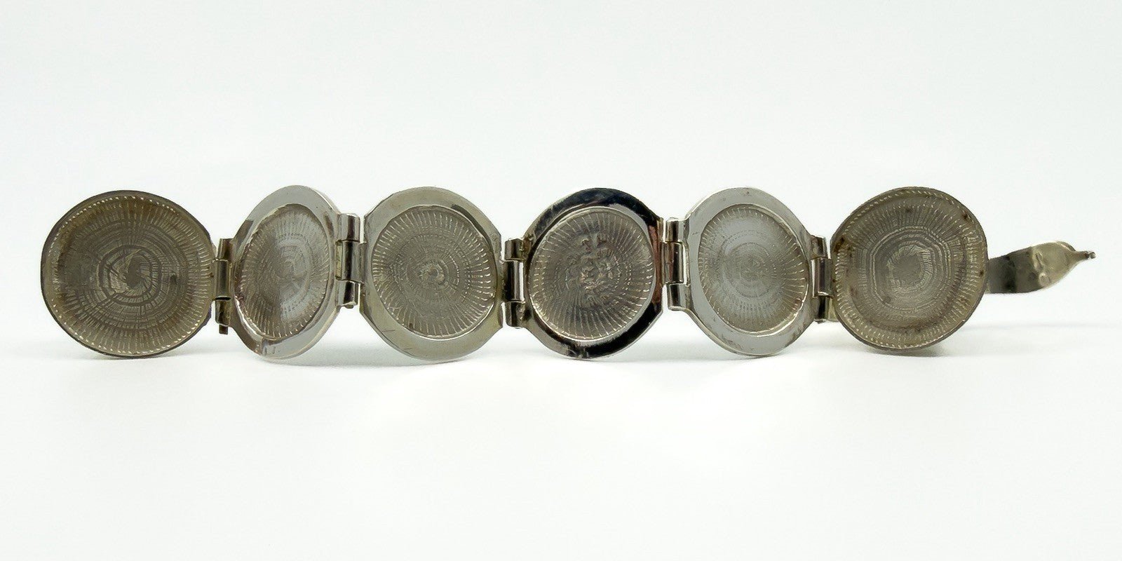 Vintage Sterling Silver Chunky Orb Photo Locket 925