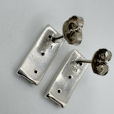 0.06ct Diamond Stud Bar Drop Earrings on Sterling Silver 925