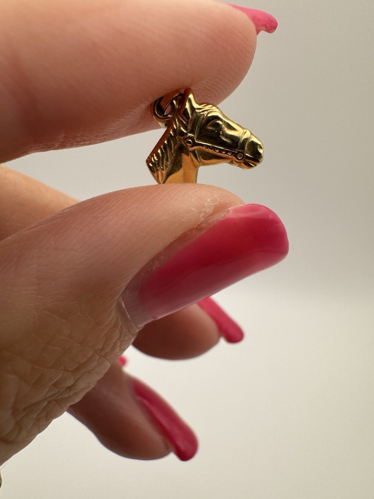 Vintage 9ct Gold Horse Head Pendant / Charm