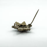 Antique Silver Gilt Bohemian Rose Cut Garnet Star Brooch