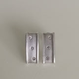 0.06ct Diamond Stud Bar Drop Earrings on Sterling Silver 925