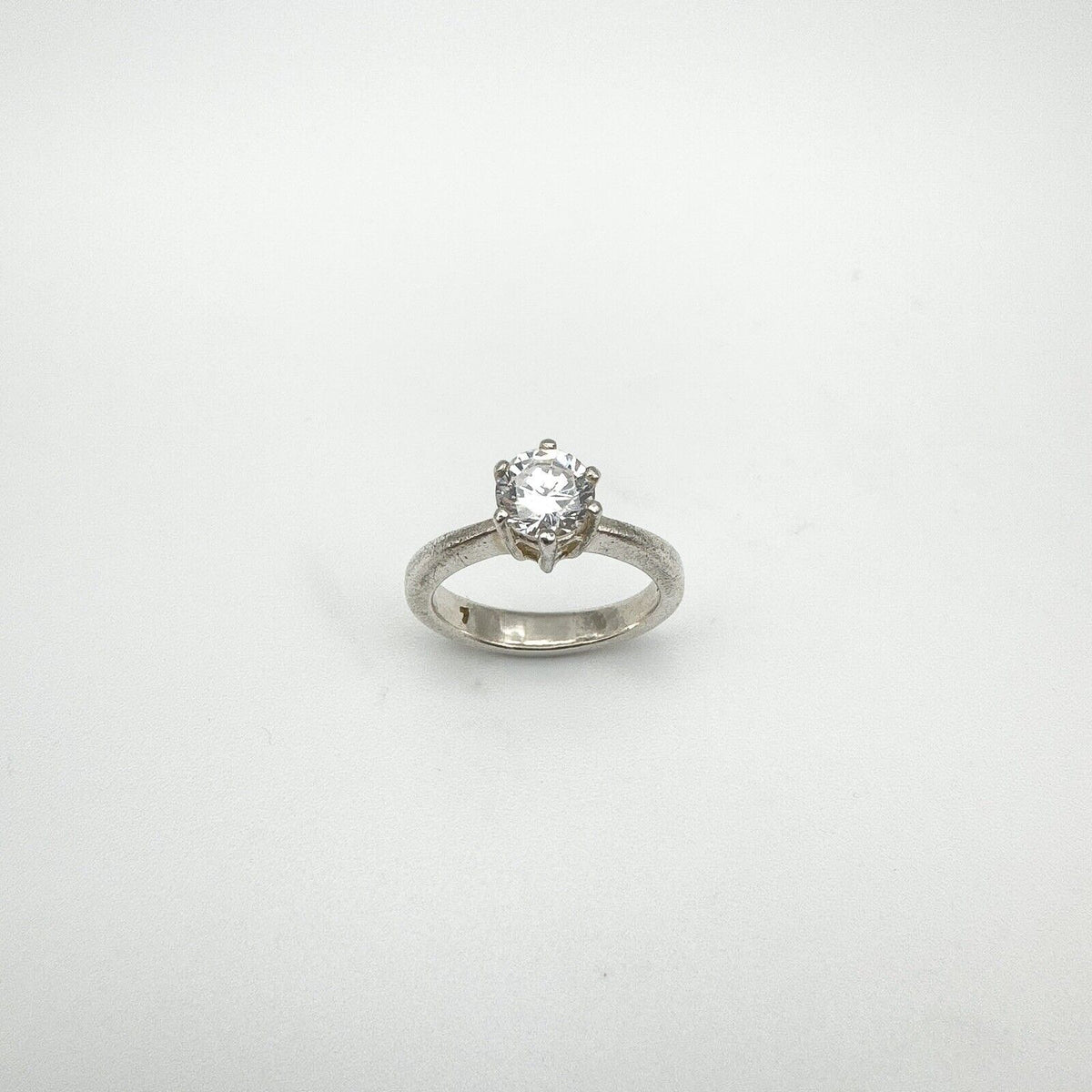 0.50ct CZ Solitaire Ring in Sterling Silver 925 Engagement Stacking Size I - J