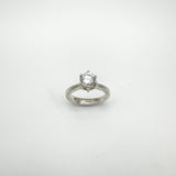 0.50ct CZ Solitaire Ring in Sterling Silver 925 Engagement Stacking Size I - J