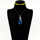 Chunky Vintage Double Sided Blue Agate & MOP Pendant 925 by David Scott Walker