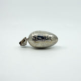 Chunky Vintage Sterling Silver Oval Foliate Engraved Photo Locket 925 (1996)