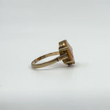 Vintage 9ct Gold Large Chunky Carved Cameo Ring 375 Size P