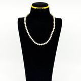9ct Gold White 6mm Cultured Pearl 18” Necklace 375