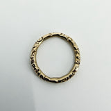 Small Antique 15.9mm Georgian 14ct Gold Engraved Chased Spilt Ring 585