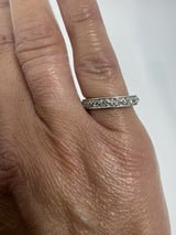Antique Platinum Old Cut Diamond Full Eternity Band / Ring 950 Size J