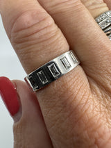 Chunky Platinum 0.90ct Diamond Baguette Cut Band / Ring 950 Size P UNISEX