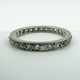 Antique Platinum Old Cut Diamond Full Eternity Band / Ring Size L - M
