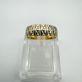 Vintage Diamond Cut Sterling Silver 925 Ring Size O - P *