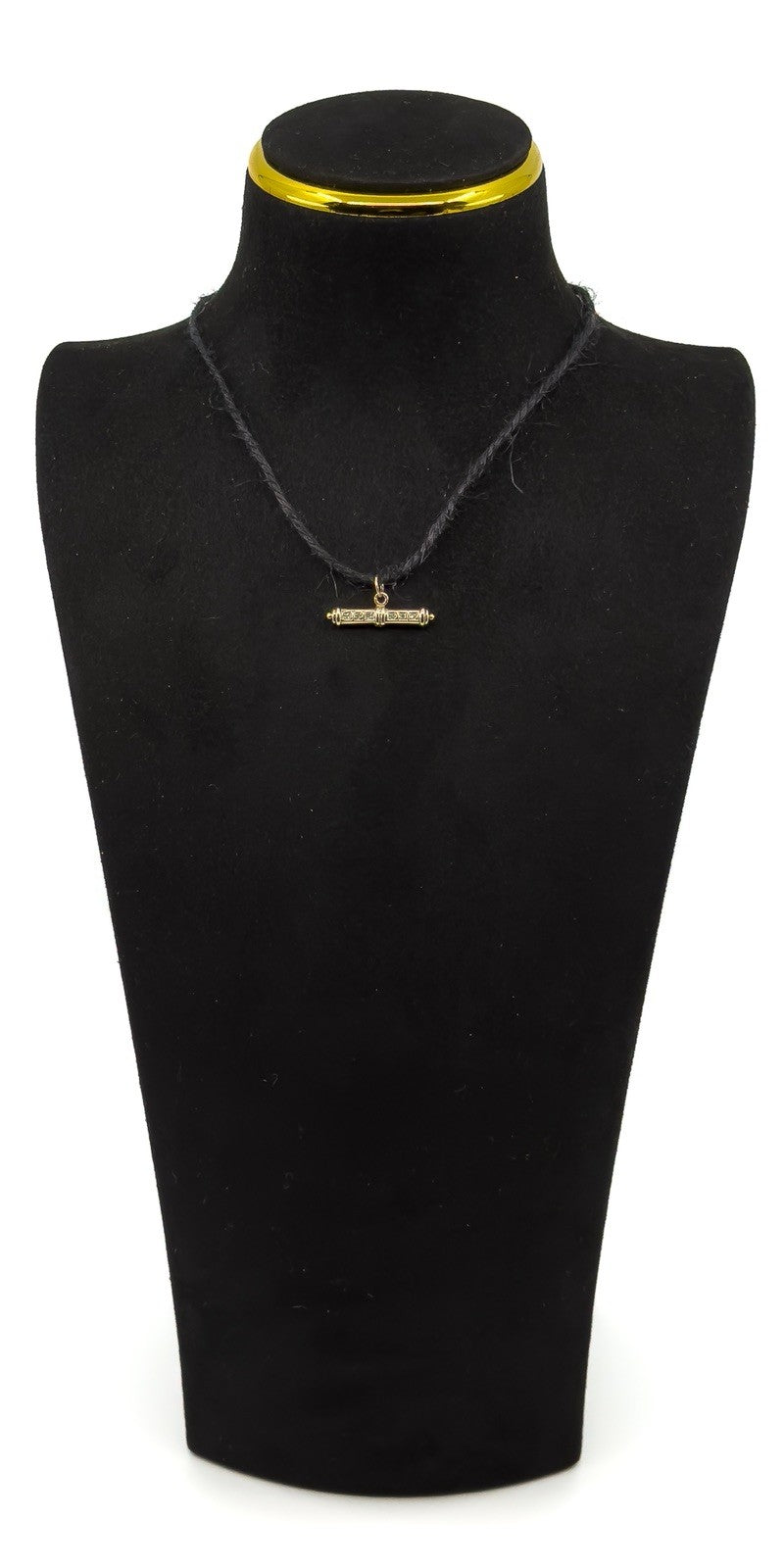 Vintage 9ct Gold Diamond T-Bar Pendant / Charm 375