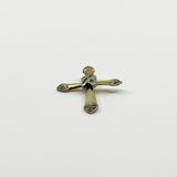 Vintage 9ct Gold Diamond Christian Cross Pendant 375