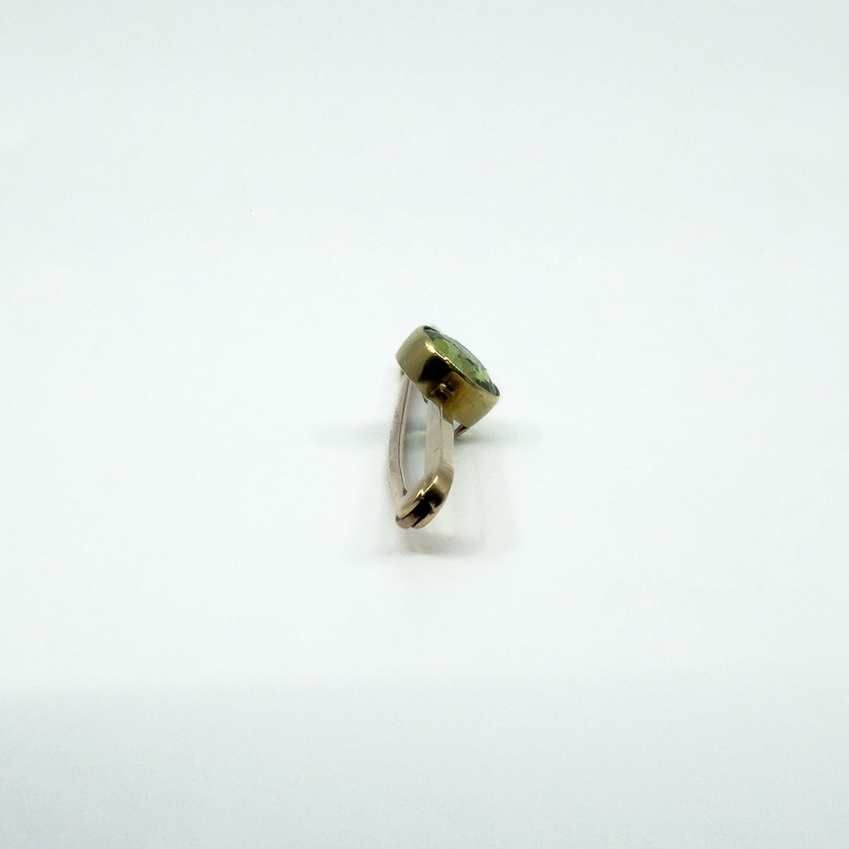 Antique / Art Deco 15ct Gold 1.50ct Peridot Bar Brooch / Pendant 585