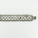 RARE Antique Victorian Sterling Silver Floral Engraved Book Chain Bracelet 925