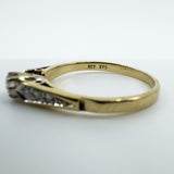 Vintage 9ct Gold 0.20ct Diamond Solitaire Ring 375 Size M Engagement 1989