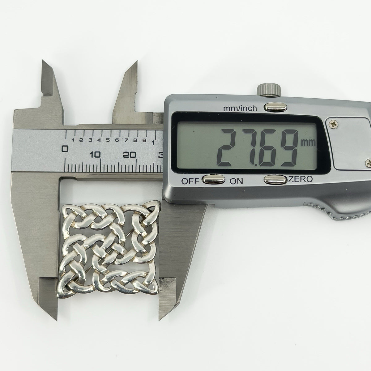 Vintage Sterling Silver Square Celtic Brooch 925