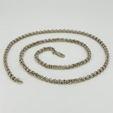 Chunky Vintage Sterling Silver 28.5” Rolo Links Chain / Necklace 925
