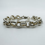 Sterling Silver Chunky Belcher Chain 7.5” Bracelet 925 Adjustable 16g