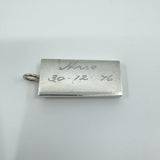 Large Chunky Vintage Sterling Silver Ingot Pendant (Sheffield 1976) 31g