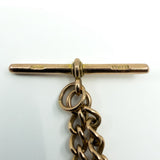 Vintage 9ct Rose Gold 18” Albert Chain Necklace Double Dog Clip & T-Bar 375