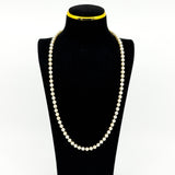 14ct Gold 6.1mm White Cultured Pearl 24.5” Long Necklace 585