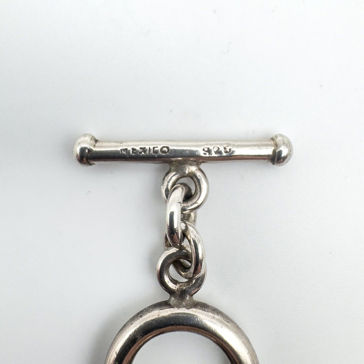 Wide Chunky Links & Hoops T-Bar Bracelet in Sterling Silver 925 Heavy 85g Unisex