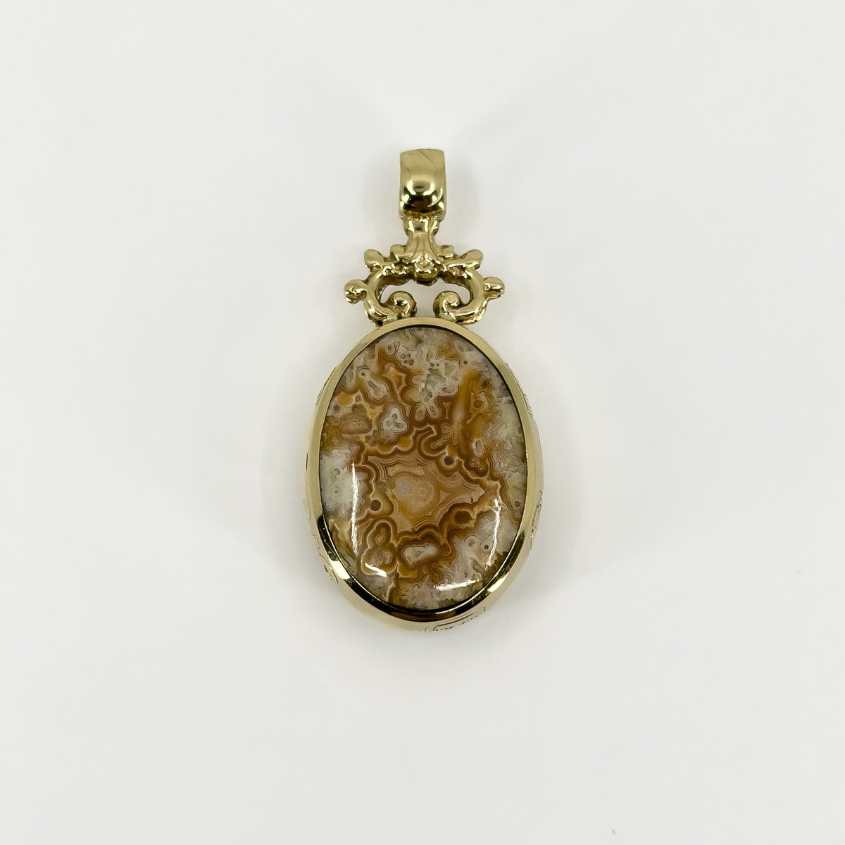 Large Vintage 1990 9ct Gold Double Sided Fob 375 by David Scott Walker