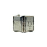 Chunky Vintage Sterling Silver Engraved Initail O Secret Locket Photo Book 925
