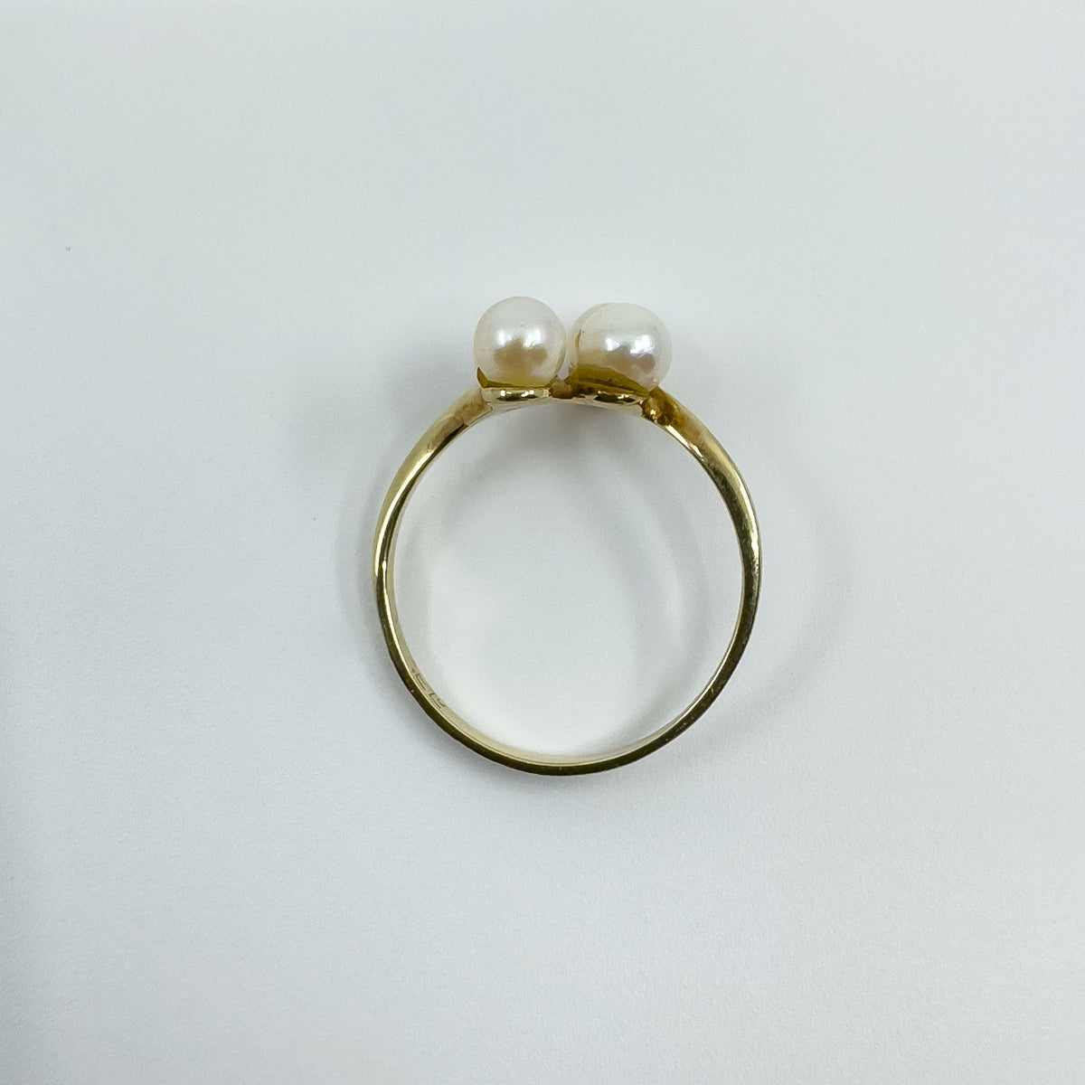 Vintage 9ct Gold 4x Pearl Ring 375 Size P