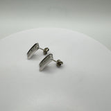 0.06ct Diamond Stud Bar Drop Earrings on Sterling Silver 925