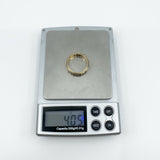 Vintage 9ct Gold Blue & White Spinel Full Eternity Band / Ring Size Q
