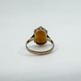 Vintage 9ct Gold Large Chunky Carved Cameo Ring 375 Size P