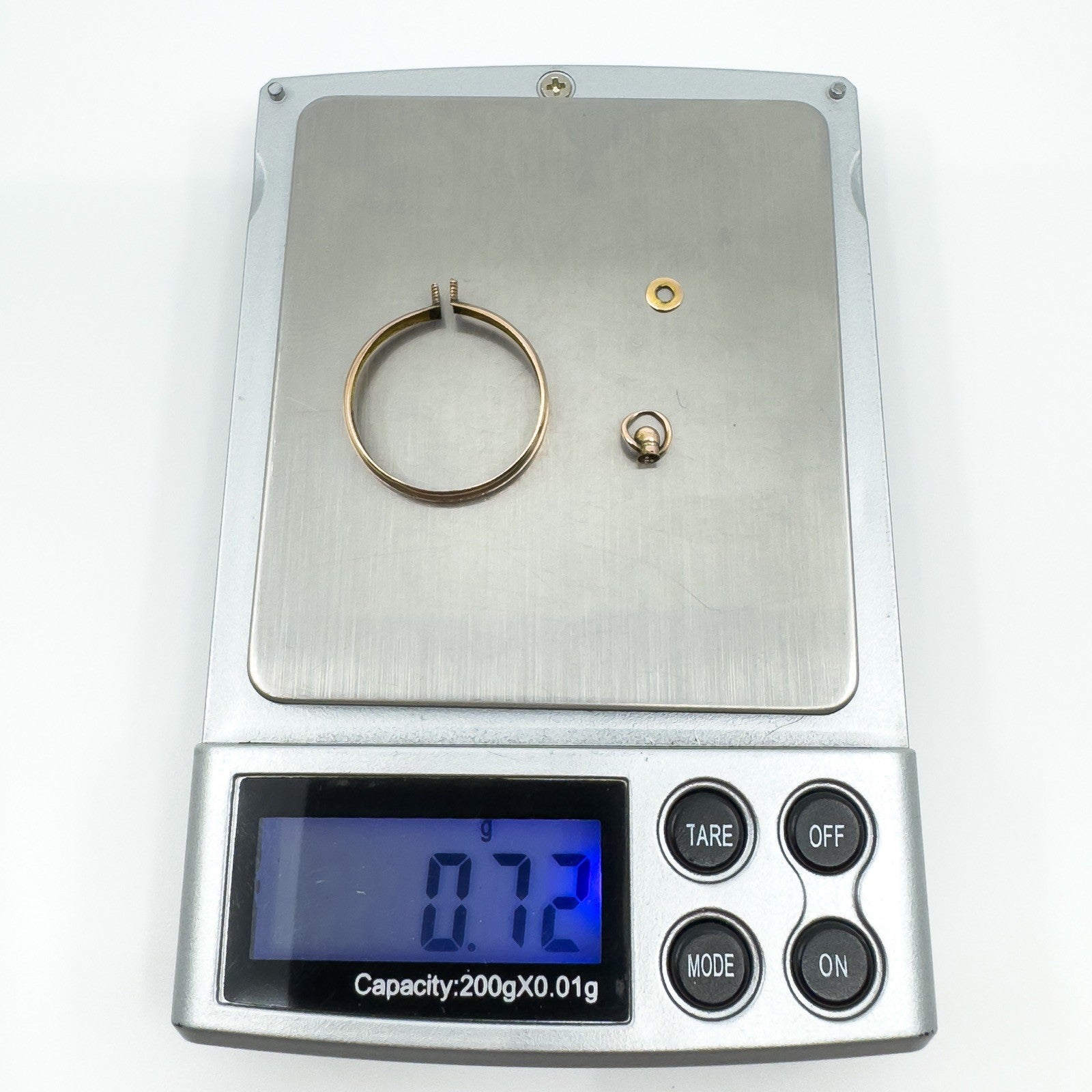 Antique 9ct Rose Gold Small Double Sided Glass Locket (Chester 1900)