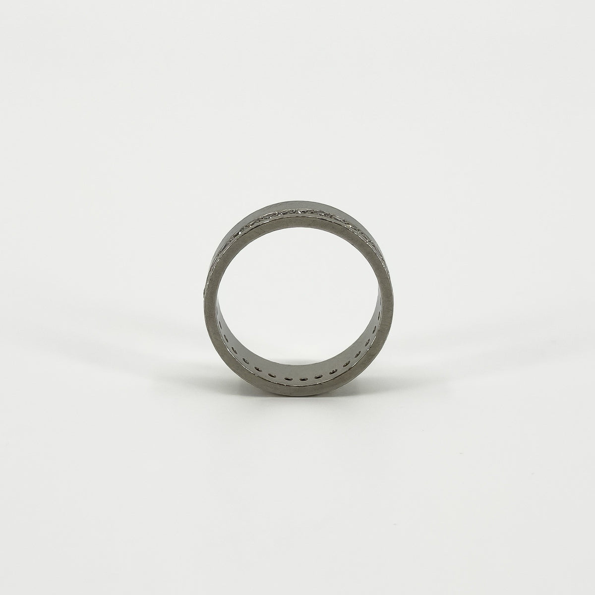 Chunky Wide 6.8mm Platinum Diamond Full Eternity Band / Ring 950 Size O (2007)