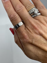 Chunky Platinum 0.90ct Diamond Baguette Cut Band / Ring 950 Size P UNISEX