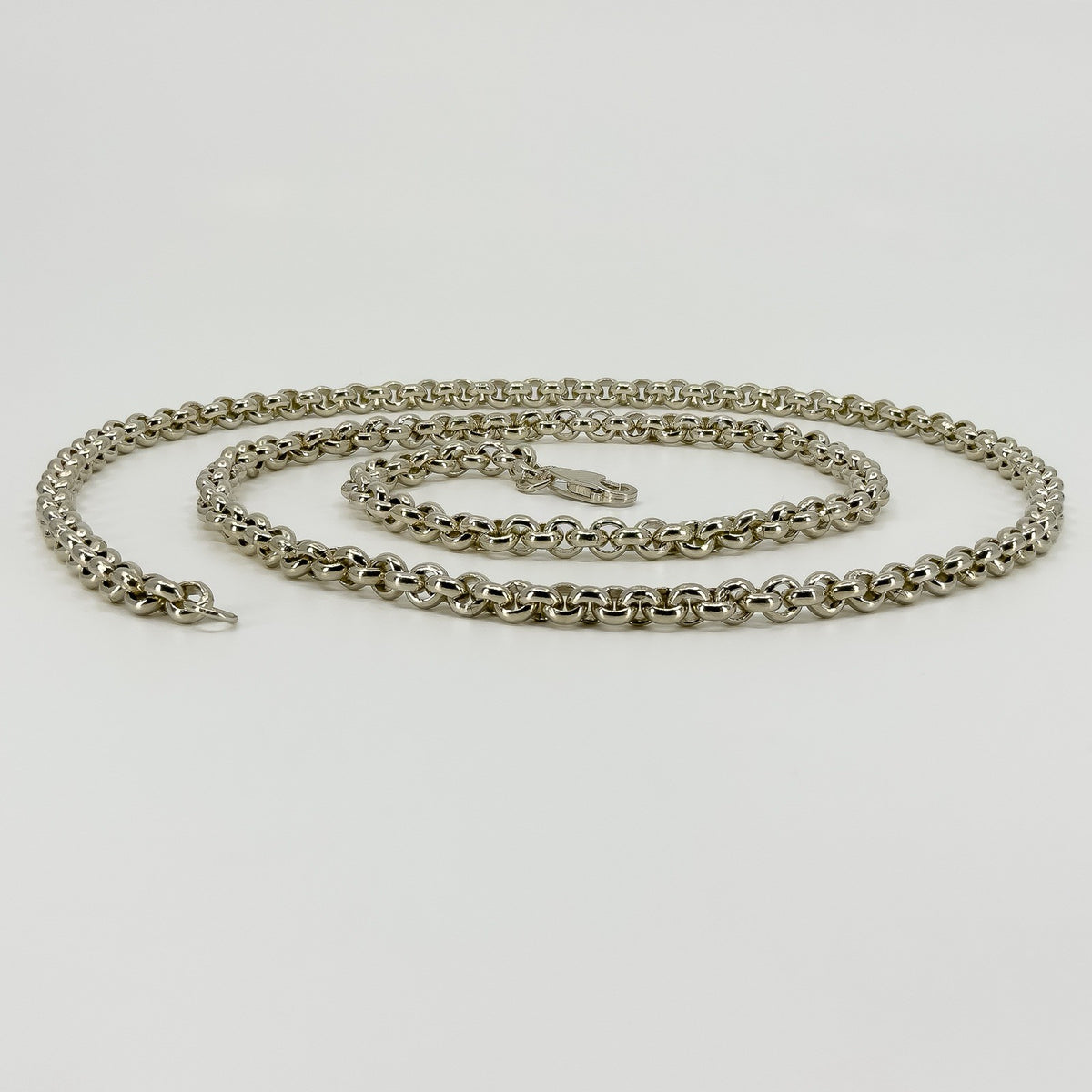 Chunky Vintage Sterling Silver 28.5” Rolo Links Chain / Necklace 925