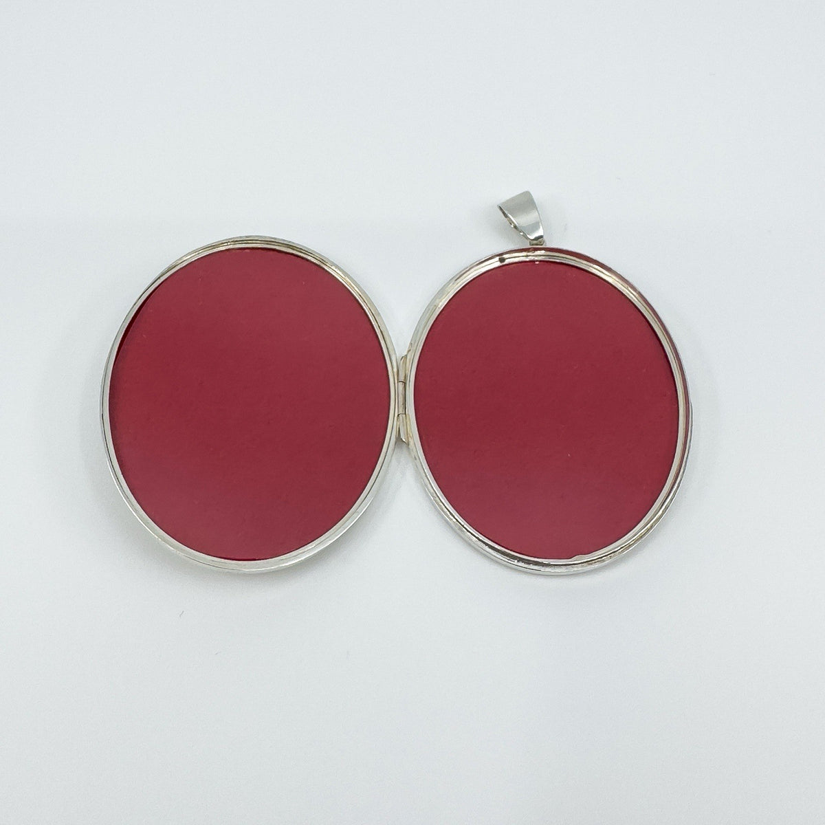 Rare Huge Oversized Chunky Vintage Sterling Silver Oval Photo Locket Pendant 69g