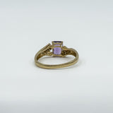 Vintage 9ct Gold 1.75ct Diamond & Amethyst Ring 375 Size R 2004