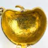 Unusal Vintage 9ct Gold Adam & Eve Apple Pendant/ Charm 375 Articulated 1987