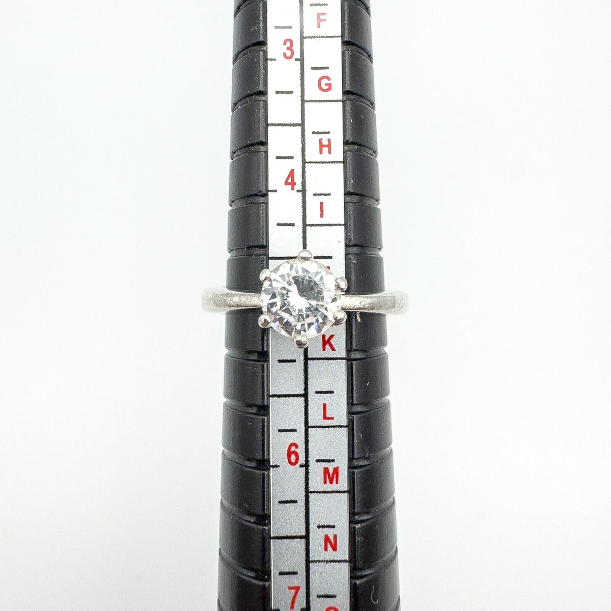 0.50ct CZ Solitaire Ring in Sterling Silver 925 Engagement Stacking Size I - J