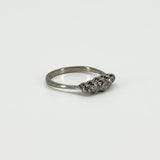 Vintage 18ct White Gold 0.82ct Diamond 5 Stone Ring 750 Size M