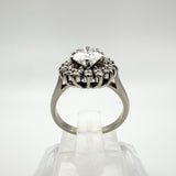 Platinum 1.95ct Diamond Pear Engagement Ring Size K - L
