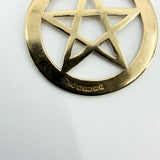 Vintage 9ct Rose Gold Engraved Pentagram / Pentacle Pendant 375 (Birm 1973)