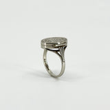Vintage Sterling Silver Engraved Secret Locket Ring 925 Size P